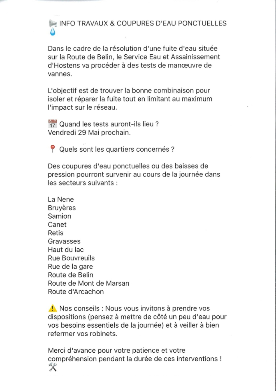 DATE DE PAIEMENT de votre FACTURE EAU