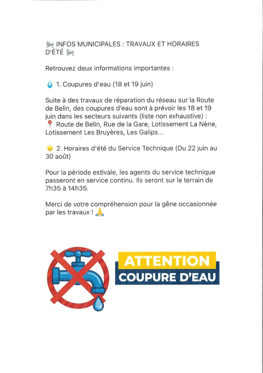 DATE DE PAIEMENT de votre FACTURE EAU