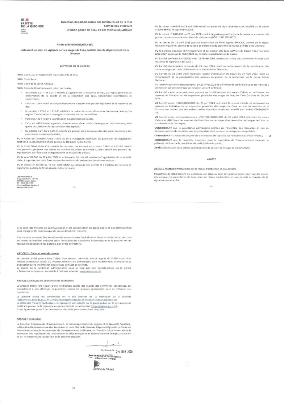 DATE DE PAIEMENT de votre FACTURE EAU