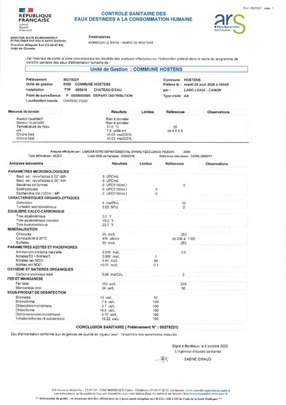 DATE DE PAIEMENT de votre FACTURE EAU